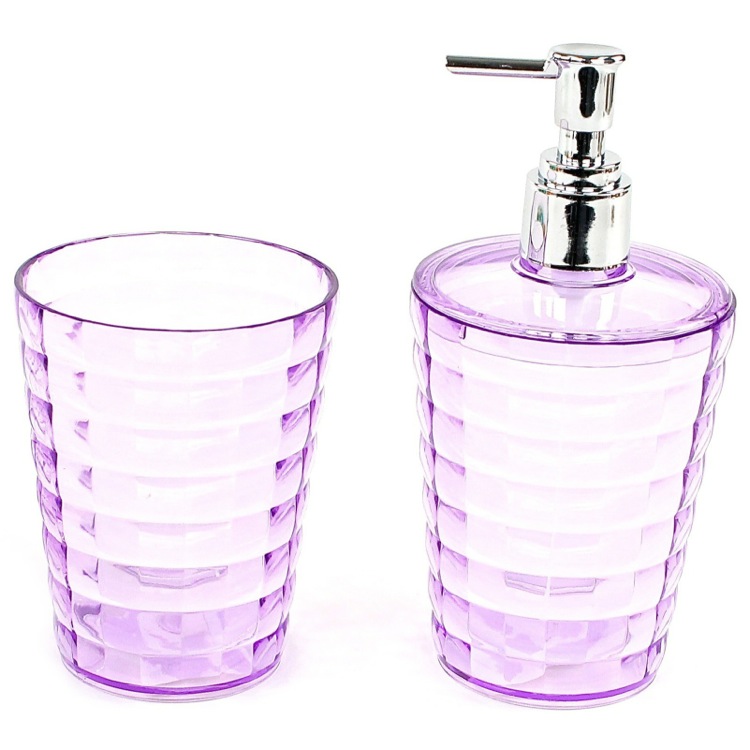 Gedy GL500-79 Lilac 2 PieceThermoplastic Resin Accessory Set